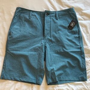 Volcom Men's Blue Flat Front Shorts